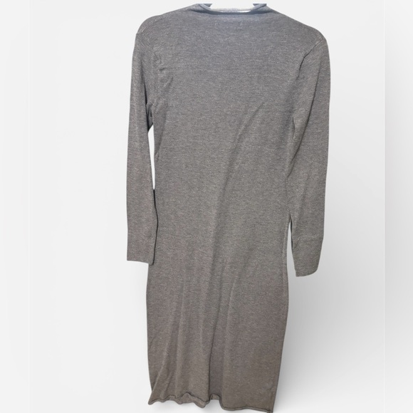 Mango Perkins Long Sleeve knit dress in large heather grey - Picture 4 of 8